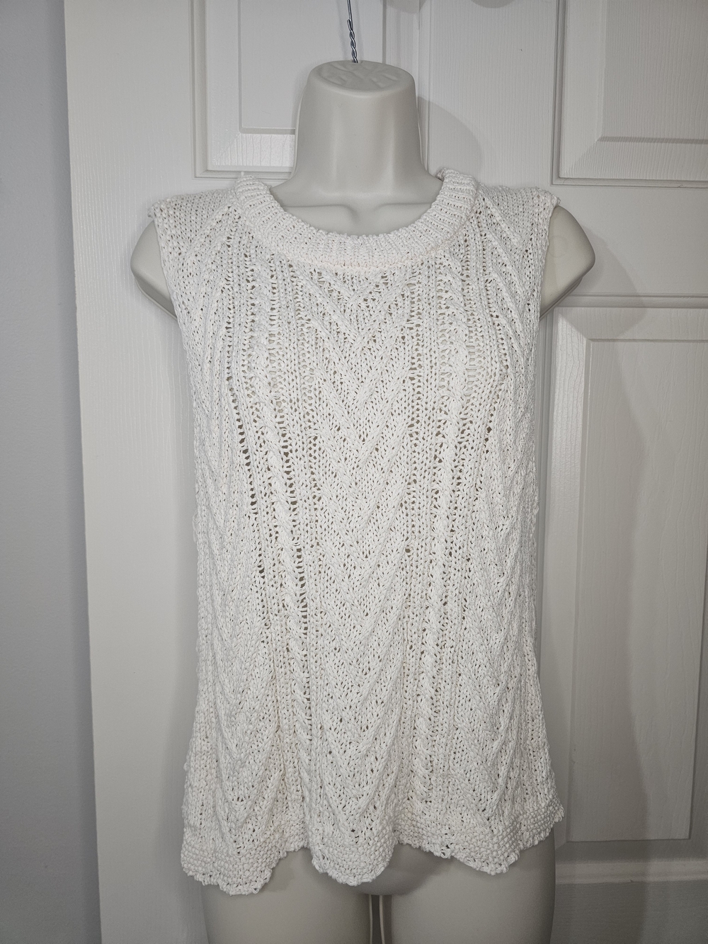 Vici Cream Cable Knit Sleeveless Tank